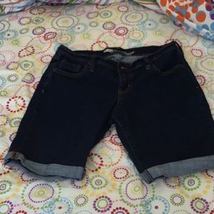 long jean shorts